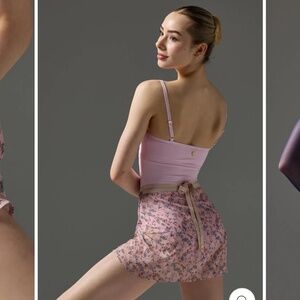 BALLET BODILE ROSINA SHORT FLORAL WRAP SKIRT